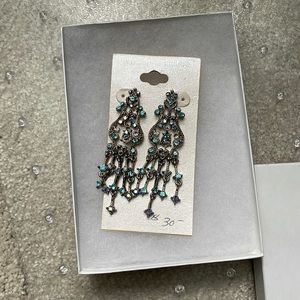 Blue Iridescent Fashion Earrings